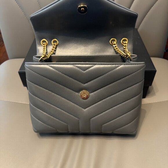 YSL Small Lou Lou Chain Bag - Color Storm - Picture 2 of 5